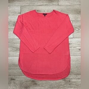 Eileen Fisher 100% Merino Wool Sweater Pink Salmon Color Size Medium